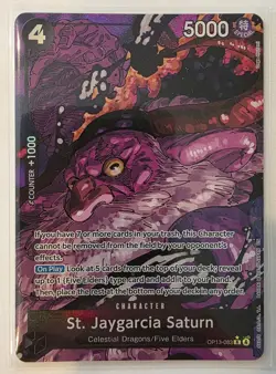 St. Jaygarcia Saturn - OP13-083 - Carrying On His Will - Alt Art - One Piece NM - Image 1