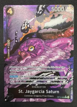 St. Jaygarcia Saturn Foil One Piece Card OP13-083 Rare AA Alt Art - Image 1