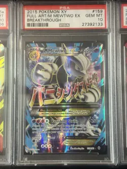 Pokemon M Mewtwo EX 159/162 FA 2015 XY Breakthrough GEM MINT PSA 10 Old Cert - Image 1