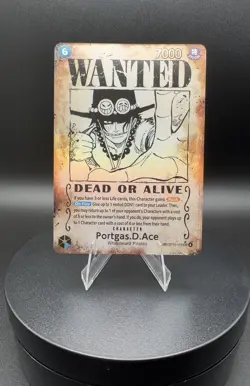 One Piece OP13-119 Portgas D. Ace Wanted Dead or Alive Alt Art NM English - Image 2