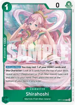 NM-Mint, English One Piece Shirahoshi - OP11-030 - R - Foil A Fist of Divine Spe - Image 1