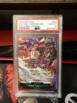 2023 One Piece Eustass “Captain” Kid The Three Captains Leader ST10-003 PSA 10 - Image 1