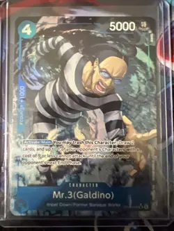 One Piece CG: Mr.3 (Galdino) OP16-056 Alt Art SR - The Time Of Battle (NM) - Image 1