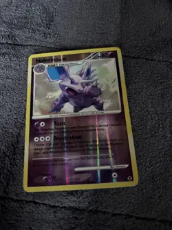 Pokemon Card - Nidorino Rising Rivals 74/111 Common Reverse Holo NM - Image 1