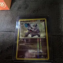 Pokemon Card - Nidorino Rising Rivals 74/111 Common Reverse Holo NM - Image 3