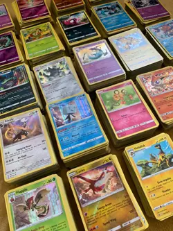Pokemon Cards Bulk Lot - 230+ cards inc Rare/Holo/Rev-holo - and collectable tin - Image 1