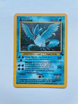 ARTICUNO HOLO FOSSIL POKEMON CARD - Image 1