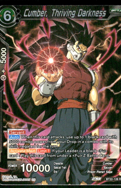 Cumber, Thriving Darkness BT22-128 R Holo Dragon Ball Z TCG trading card - Image 1
