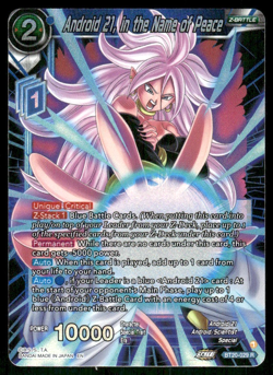 Android 21, In the Name of Peace BT20-029R Holo Dragon Ball Z TCG trading card - Image 1