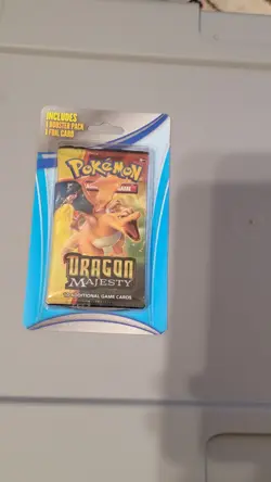 Pokemon Dragon Majesty Blister 1 Booster Pack + 1 Foil Card Charizard Art - Image 2