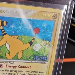 2005 AMPHAROS Pokemon Card #1 1/115 Unseen Forces Reverse Holo Stamped - Image 3