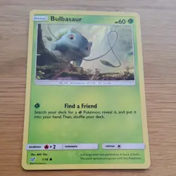Bulbasaur 1/18 Common Holo Detective Pikachu Pokemon Card - Image 1