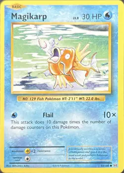 Magikarp 33/108 Common Evolutions Pokemon Lightly Played - Image 2