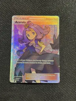 Pokemon Acerola Full Art Trainer Holo Card 142/147 Sm-Burning Shadows NM - Image 1