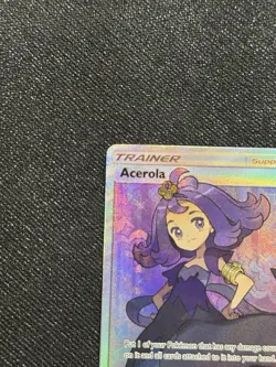Pokemon Acerola Full Art Trainer Holo Card 142/147 Sm-Burning Shadows NM - Image 2