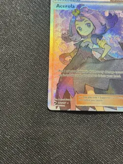 Pokemon Acerola Full Art Trainer Holo Card 142/147 Sm-Burning Shadows NM - Image 3