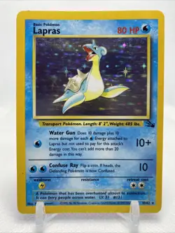 Lapras 10/62 Fossil Holo Pokemon TCG - Image 2