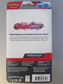 New Pokemon Holo Arcanine/Growlithe Scarlet & Violet Blister Pack + Coin - Image 2
