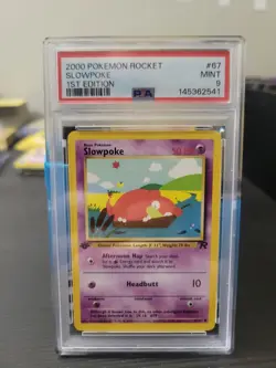 PSA 9 MINT Pokemon 2000 Team Rocket SLOWPOKE 1ST Edition 67/82 - Image 1