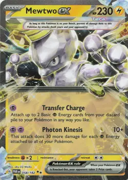 Mewtwo ex 058/182 Double Rare Paradox Rift Pokemon Lightly Played - Image 1