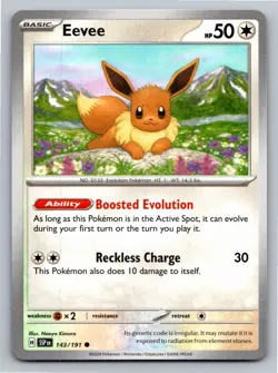 Eevee 143/191 Common Surging Sparks Pokemon Near Mint - Image 1