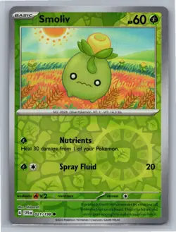 Smoliv 021/198 Common Scarlet & Violet Pokemon Reverse Holo Near Mint - Image 1