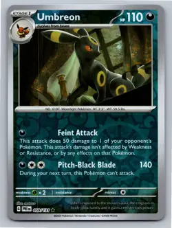 Umbreon 059/131 Holo Rare Prismatic Evolutions Pokemon Reverse Holo Near Mint - Image 1