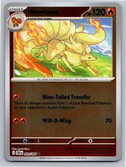 Ninetales 009/086 Uncommon Chaos Rising Pokemon Reverse Holo Near Mint - Image 1
