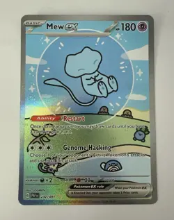 Pokemon Mew ex 232/091 SV Paldean Fates SIR Full Art Holo English 180HP - Image 1