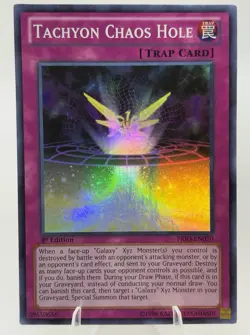 (YBL) Yugioh! Tachyon Chaos Hole PRIO-EN070 Super Rare 1st Ed. HOLO - Image 1