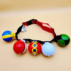 Lot of 5 Empty Pokemon Poke Balls for Clip n Go Belt With Belt - Image 1