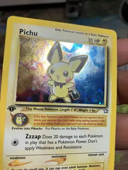 Pokemon TCG First Edition Pichu Holo Rare Neo Genesis 12/111 Vintage WOTC MP - Image 2