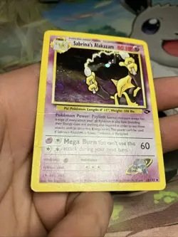 Pokemon TCG Sabrina's Alakazam Holo Rare with Swirl Gym Challenge 16/132 MP - Image 5