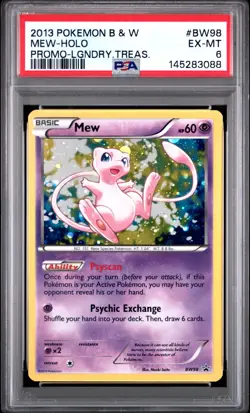 Pokemon Mew Holo Promo - Legendary Treasures Blister Pack - BW98 - PSA 6 - Image 1