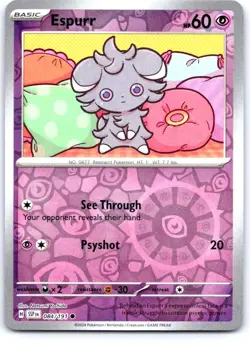 Espurr 084/191 Common Surging Sparks Pokemon Reverse Holo Near Mint - Image 1