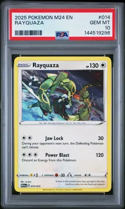 2025 POKEMON M24 EN-MCDONALD'S COLLECTION #014 RAYQUAZA PSA 10 - Image 1