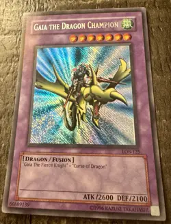 Yu-Gi-Oh Gaia The Dragon Champion LOB-EN125 Ultra Rare Vintage - Image 1