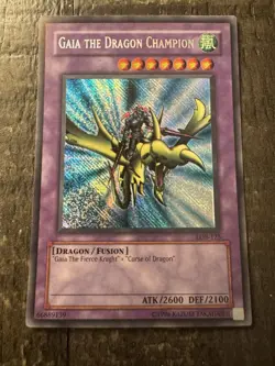 Yu-Gi-Oh Gaia The Dragon Champion LOB-EN125 Ultra Rare Vintage - Image 2