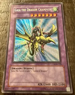 Yu-Gi-Oh Gaia The Dragon Champion LOB-EN125 Ultra Rare Vintage - Image 3