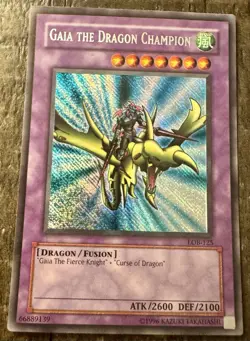 Yu-Gi-Oh Gaia The Dragon Champion LOB-EN125 Ultra Rare Vintage - Image 4