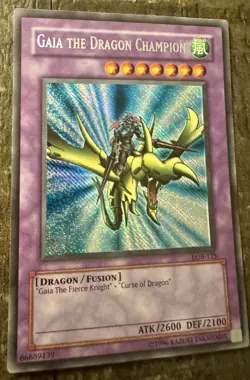 Yu-Gi-Oh Gaia The Dragon Champion LOB-EN125 Ultra Rare Vintage - Image 5