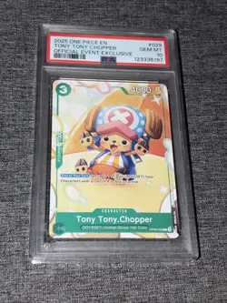 2025 ONE PIECE PROMOS OFFICIAL EVENT EXCLUSIVE #029 TONY TONY CHOPPER PSA 10 - Image 1