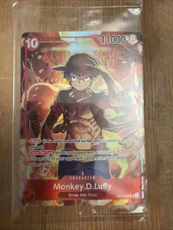 One Piece TCG Monkey D Luffy ST10-006 SR Treasure Booster Set Promo SEALED - Image 1