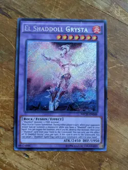 Yugioh El Shaddoll Grysta NECH-EN048 Secret Rare Altered Art U-V-Oh! - Image 1