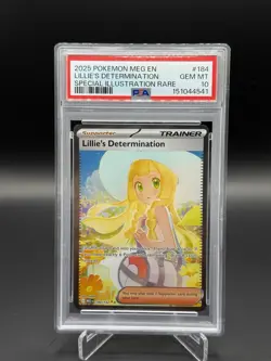 2025 POKEMON MEG EN-MEGA EVOLUTION #184 LILLIE'S DETERMINATION PSA 10 184/132 - Image 1