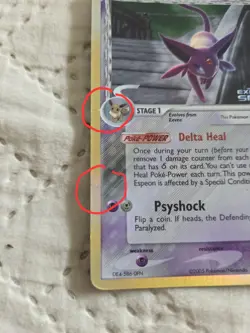 Espeon 4/113 Reverse Holo Foil Rare EX Delta Species Stamped Pokemon - Image 5