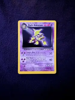 Pokemon Dark Alakazam Holo Rare 1/82 Team Rocket Unlimited Edition - Image 2