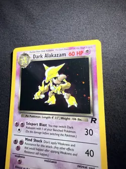 Pokemon Dark Alakazam Holo Rare 1/82 Team Rocket Unlimited Edition - Image 3