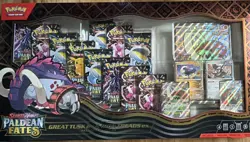 Pokemon Paldean Fates Premium Collection Box Great Tusk ex & Iron Treads - Image 1