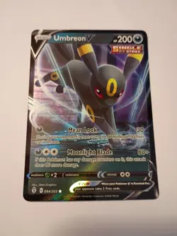 Pokemon Umbreon V Ultra Rare Holo Single Strike Evolving Skies 094/203 200 HP - Image 1